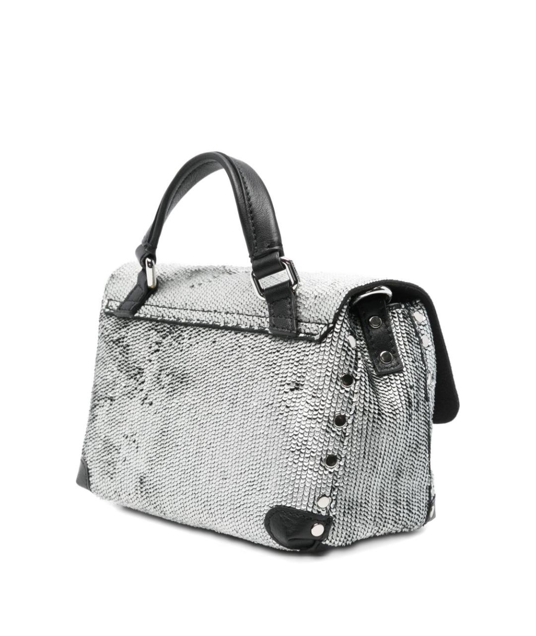 ZANELLATO Серебряная кожаная сумка с короткими ручками, фото 4