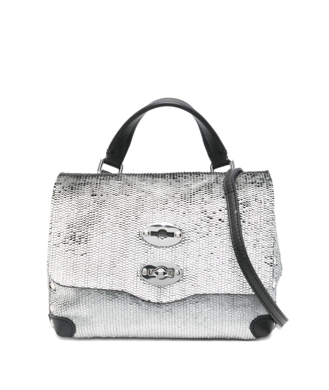 ZANELLATO Серебряная кожаная сумка с короткими ручками, фото 1