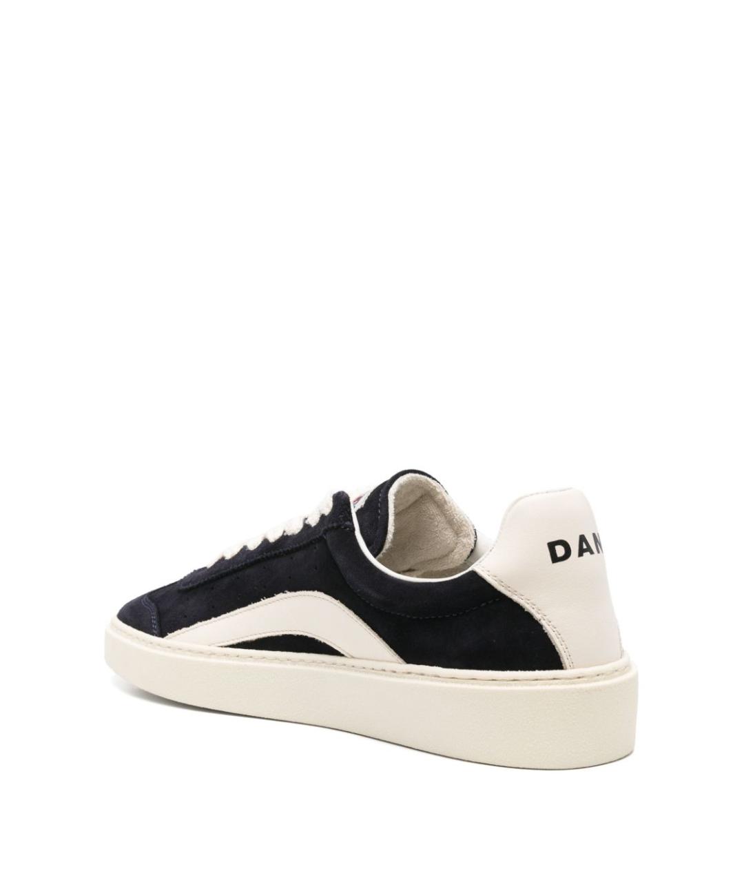 DSQUARED2 Темно-синие замшевые низкие кроссовки / кеды, фото 4