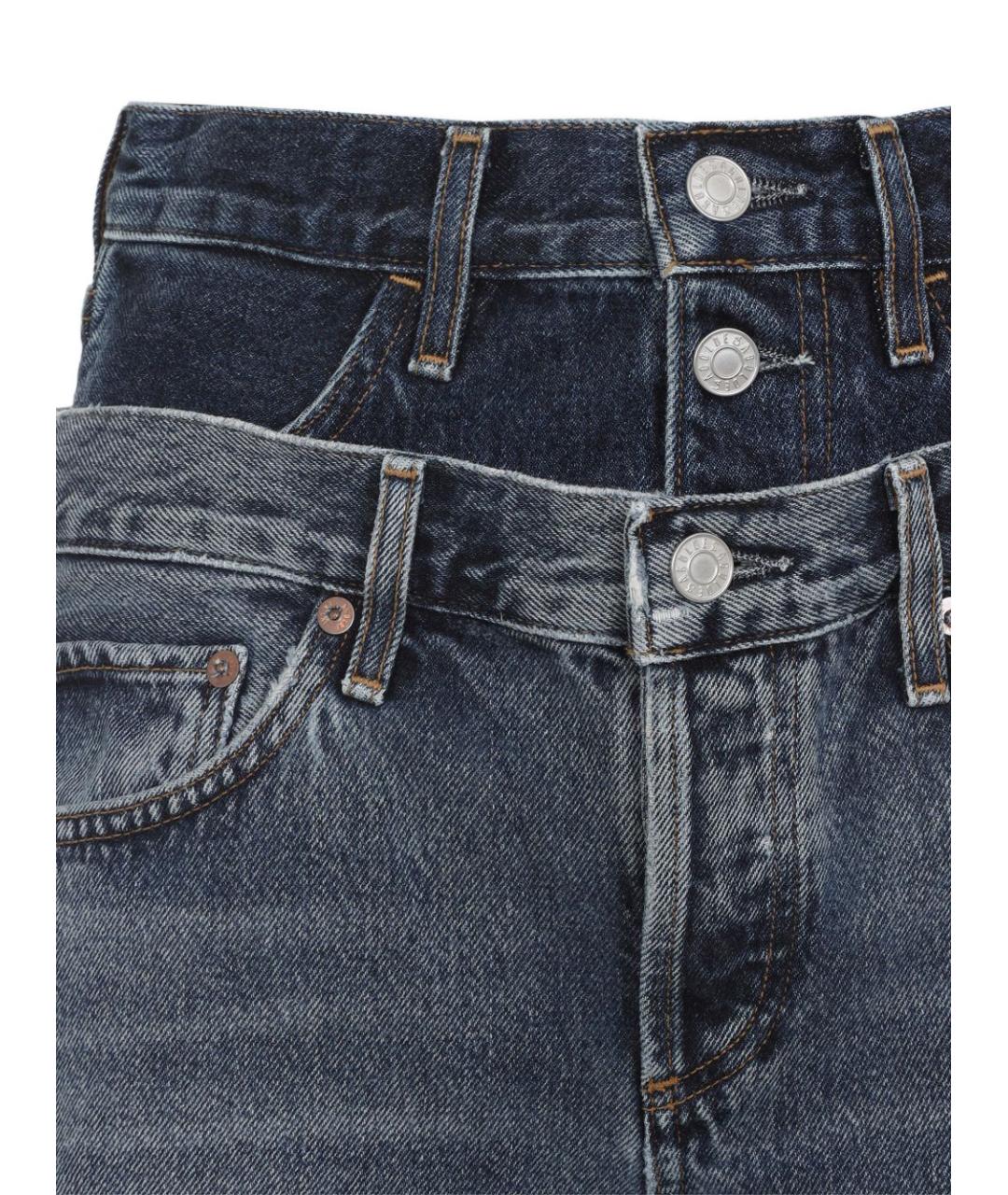 AGOLDE Синие хлопковые прямые джинсы, фото 3