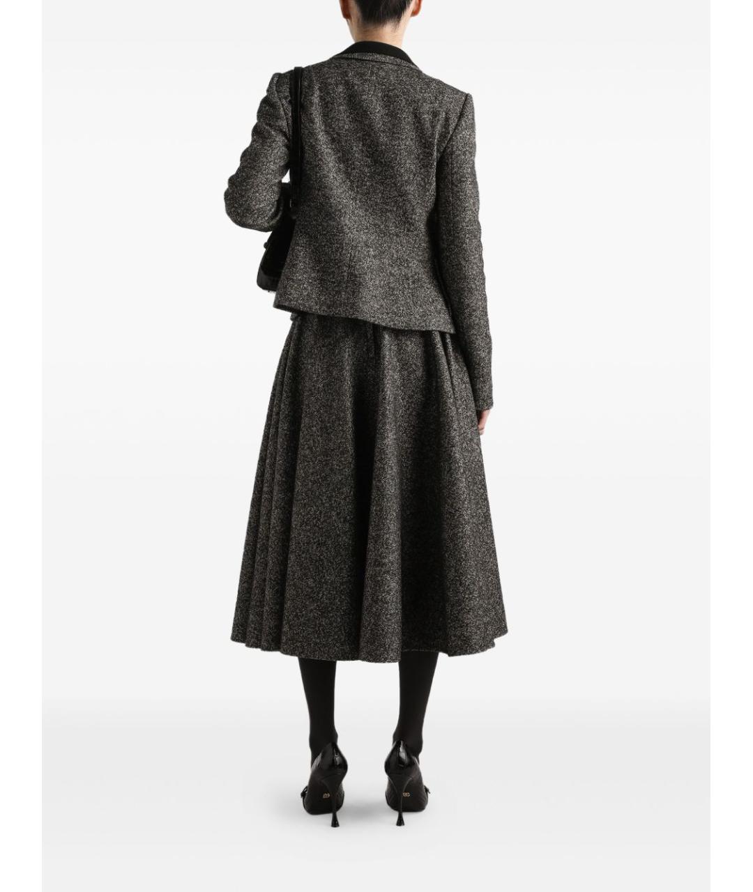 DOLCE&GABBANA Серый шерстяной жакет/пиджак, фото 4