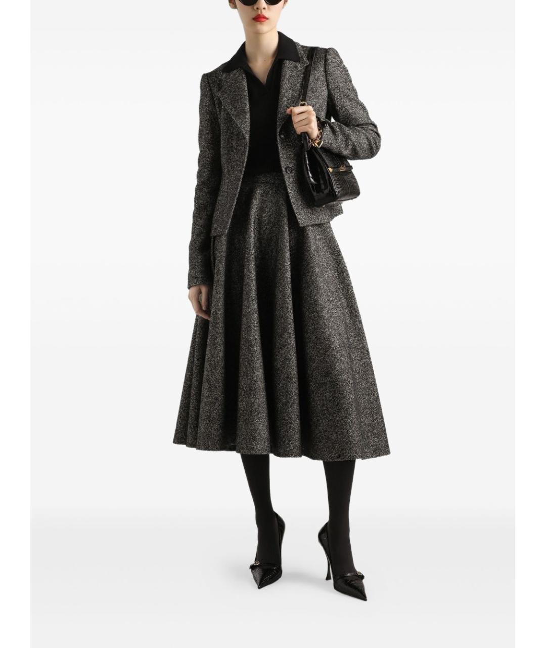 DOLCE&GABBANA Серый шерстяной жакет/пиджак, фото 5