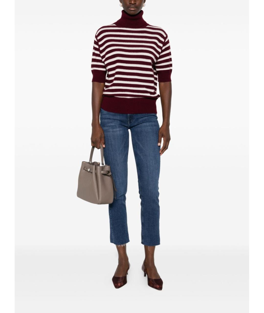 MOTHER Синие хлопковые прямые джинсы, фото 5