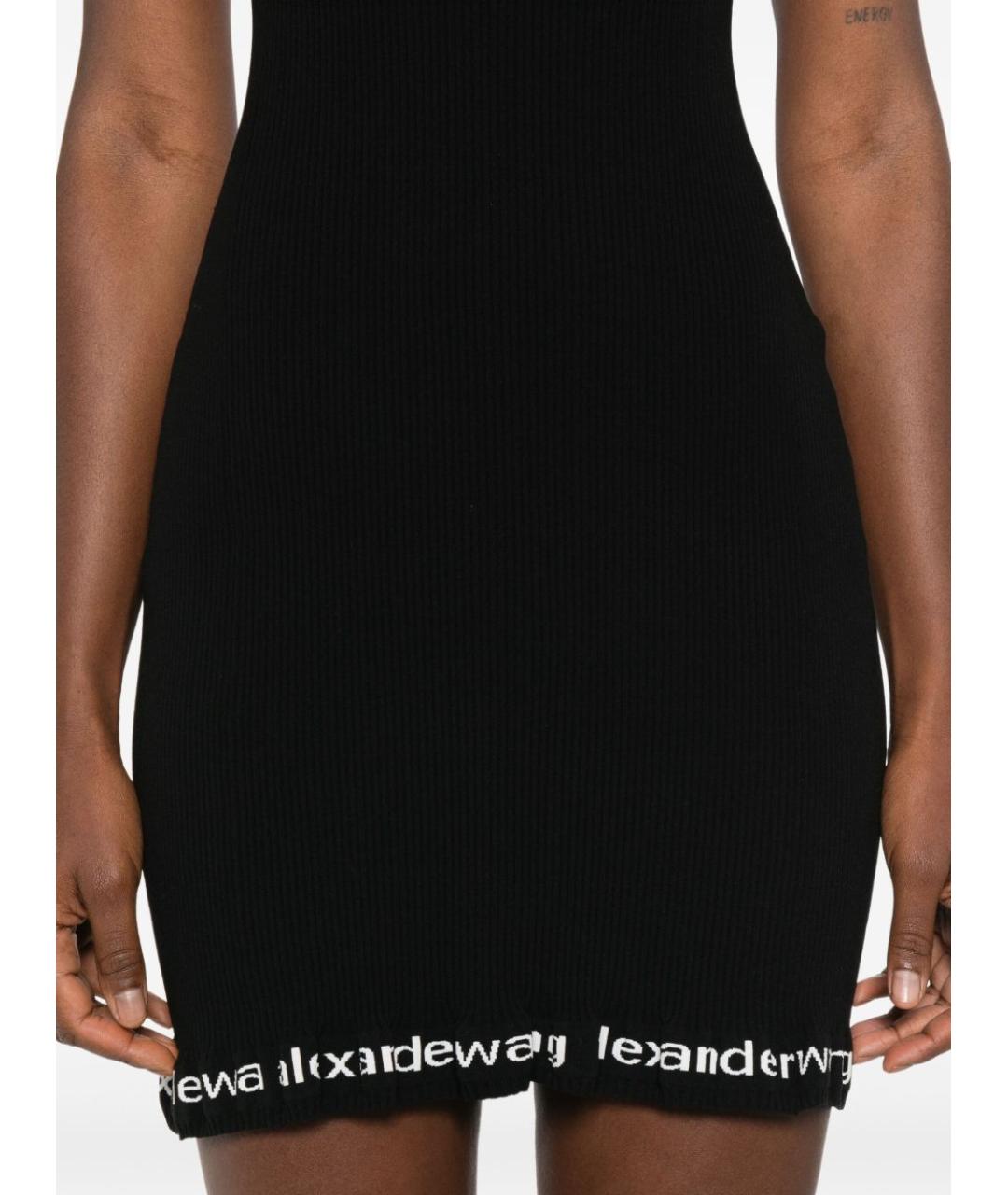 ALEXANDER WANG Черное полиамидовое повседневное платье, фото 4