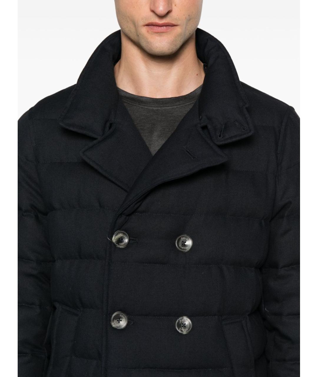 HERNO Темно-синий вискозный пуховик, фото 4