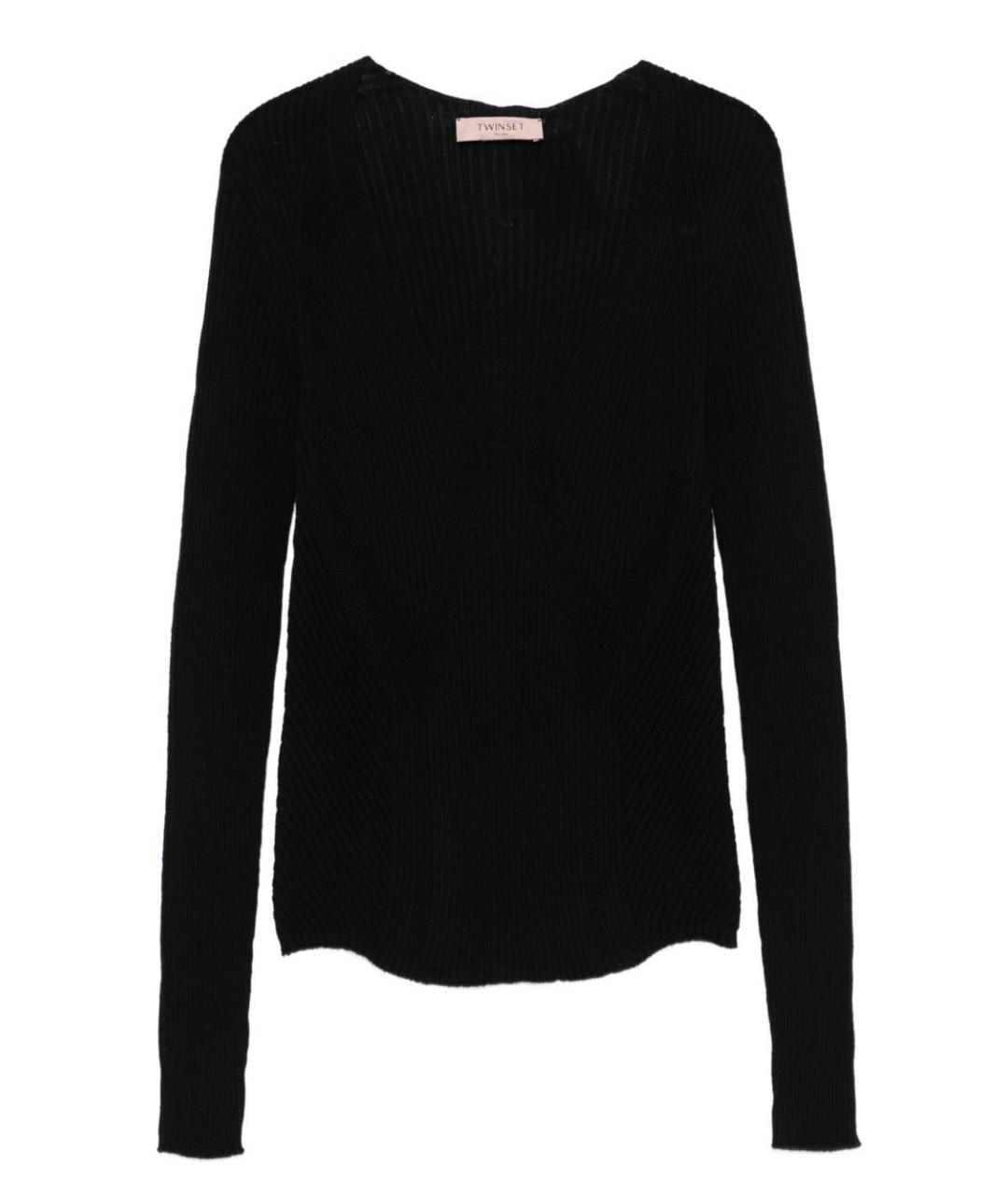 TWIN-SET Черная шерстяная водолазка, фото 1