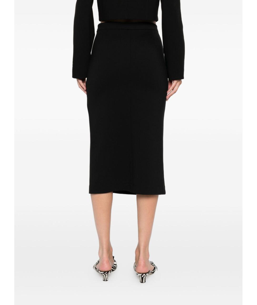 PINKO Черная вискозная юбка миди, фото 2