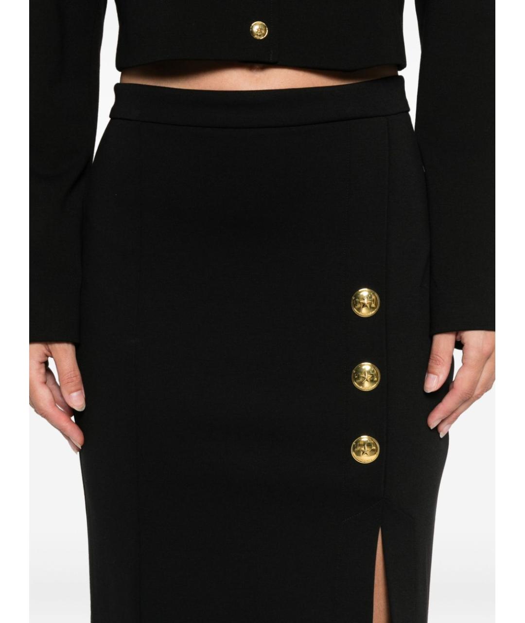 PINKO Черная вискозная юбка миди, фото 5