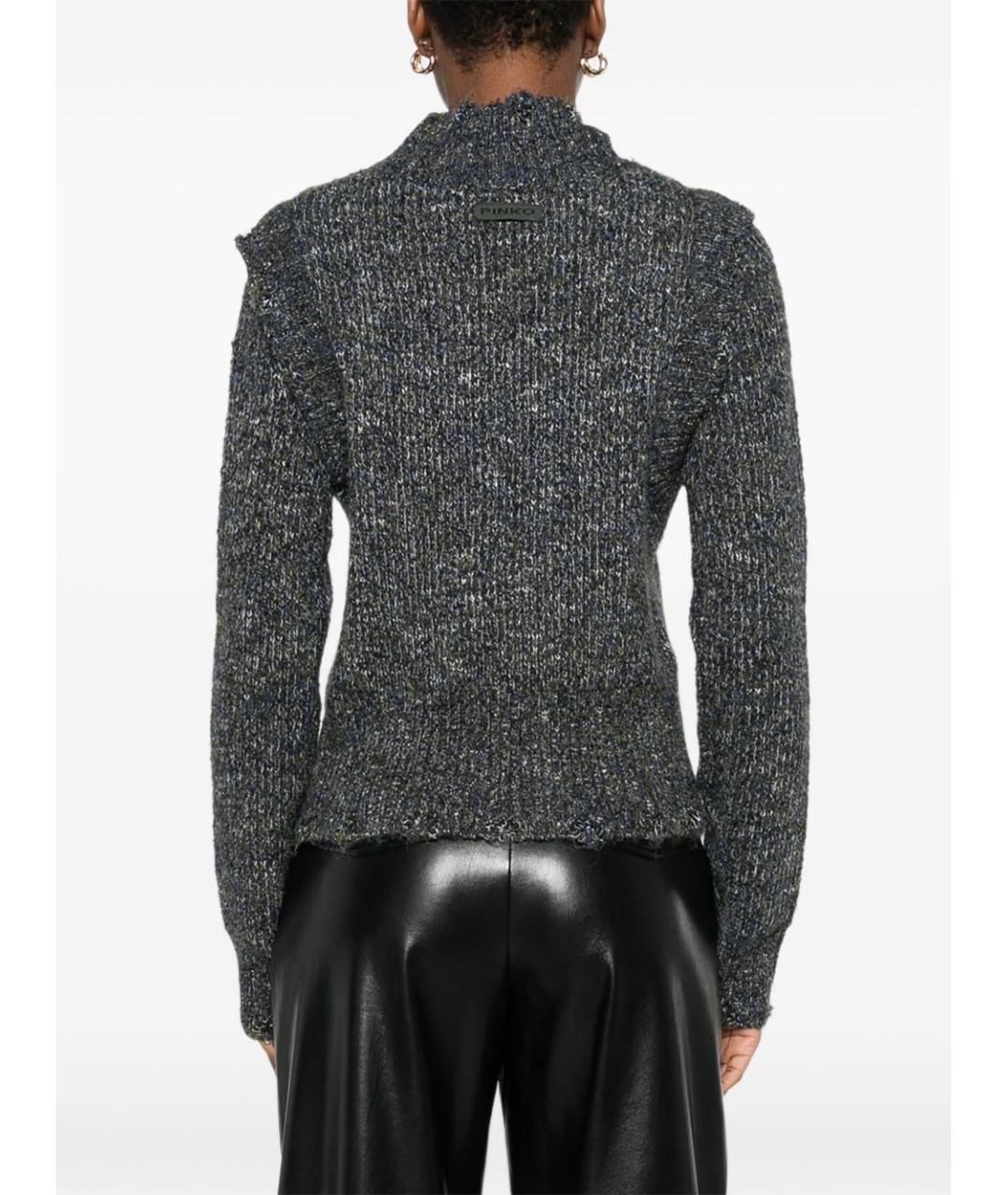 PINKO Серый полиэстеровый джемпер / свитер, фото 5