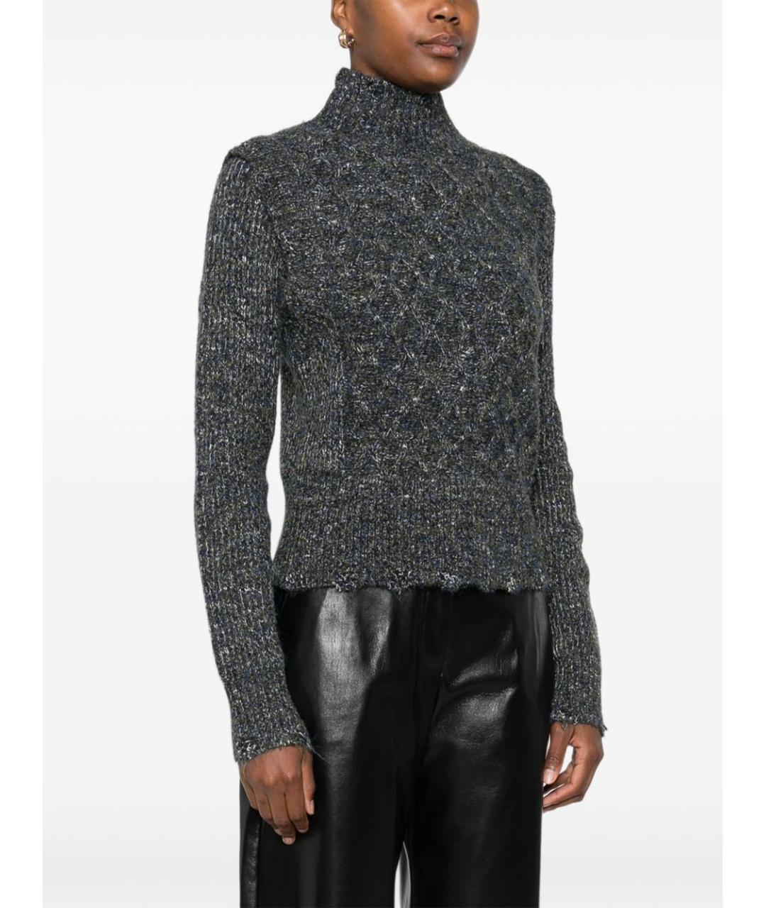 PINKO Серый полиэстеровый джемпер / свитер, фото 4