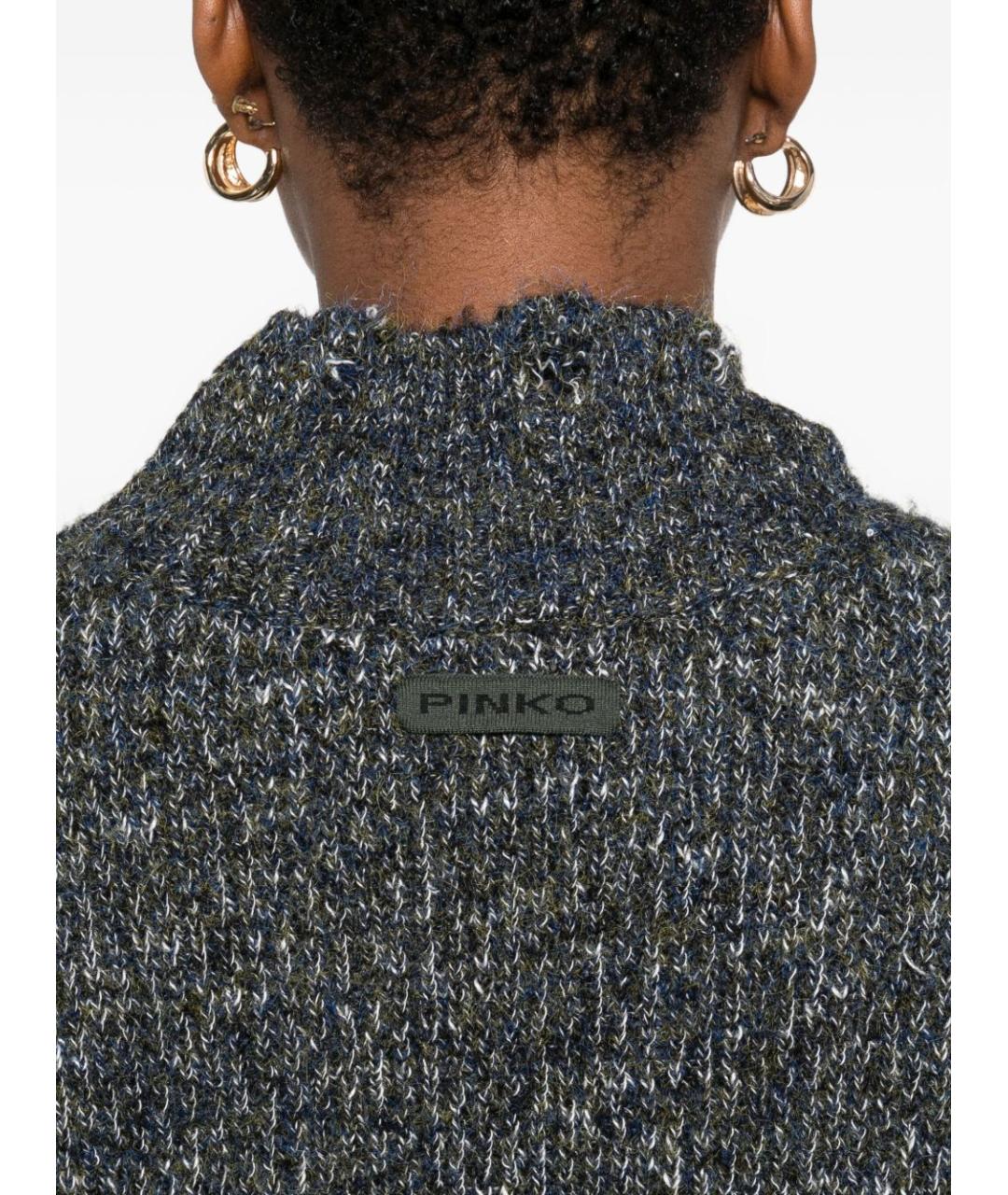 PINKO Серый полиэстеровый джемпер / свитер, фото 3