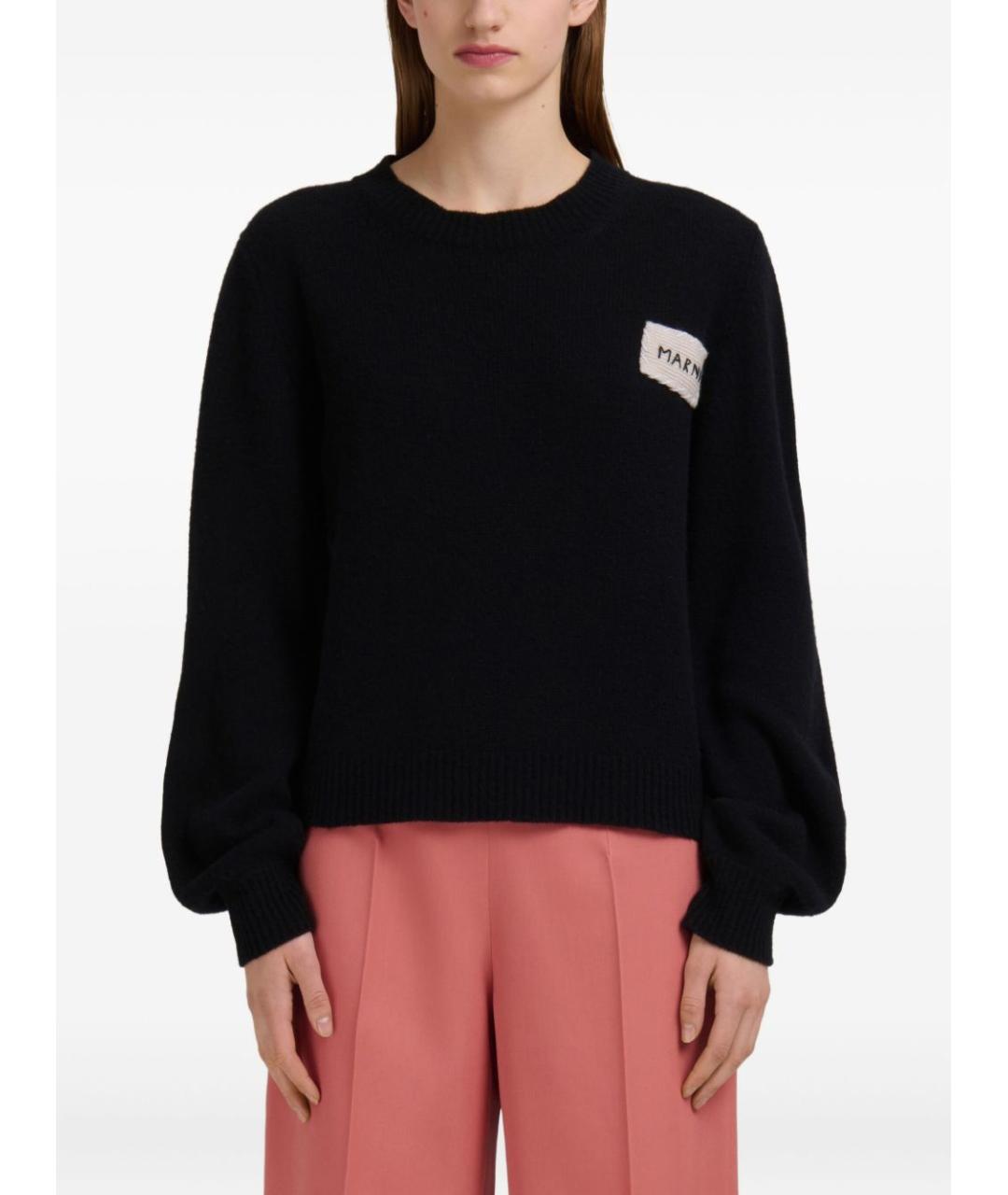 MARNI Черный кашемировый джемпер / свитер, фото 3