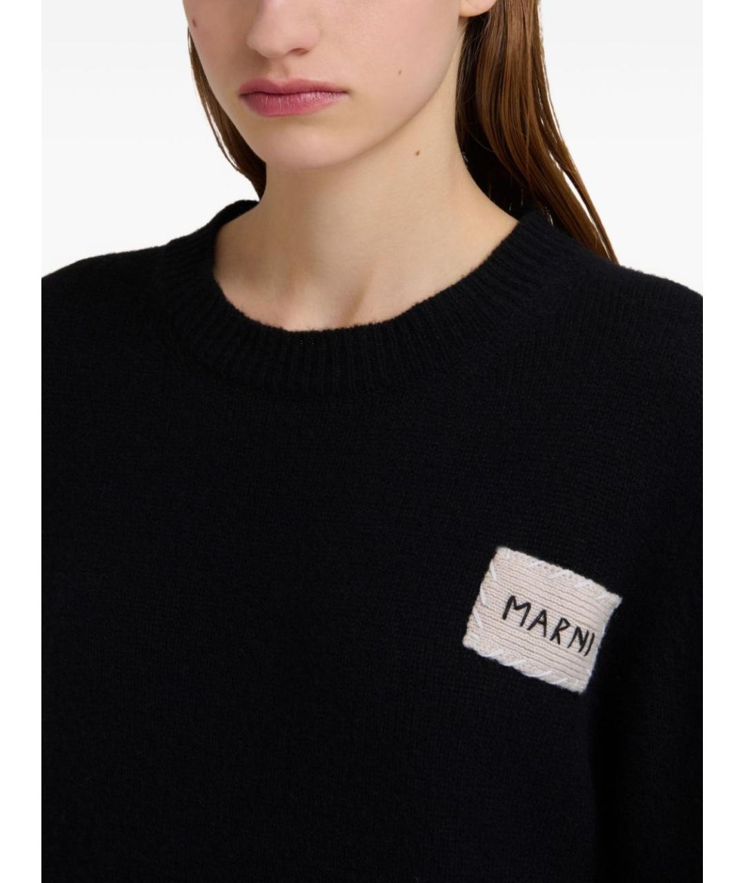 MARNI Черный кашемировый джемпер / свитер, фото 4