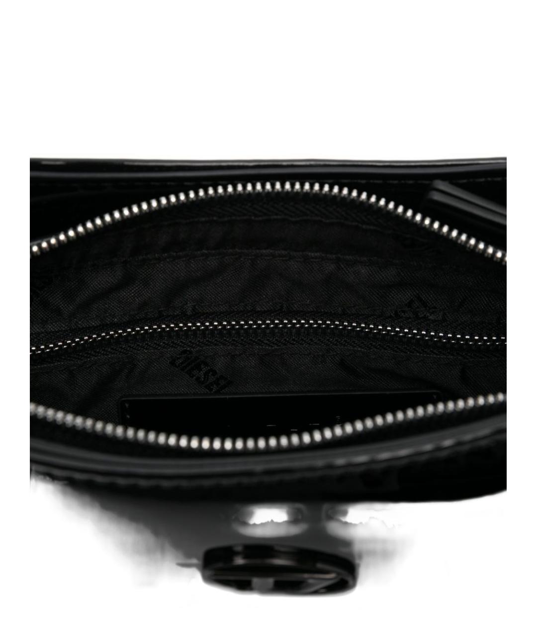 DIESEL Черная сумка через плечо из искусственной кожи, фото 5