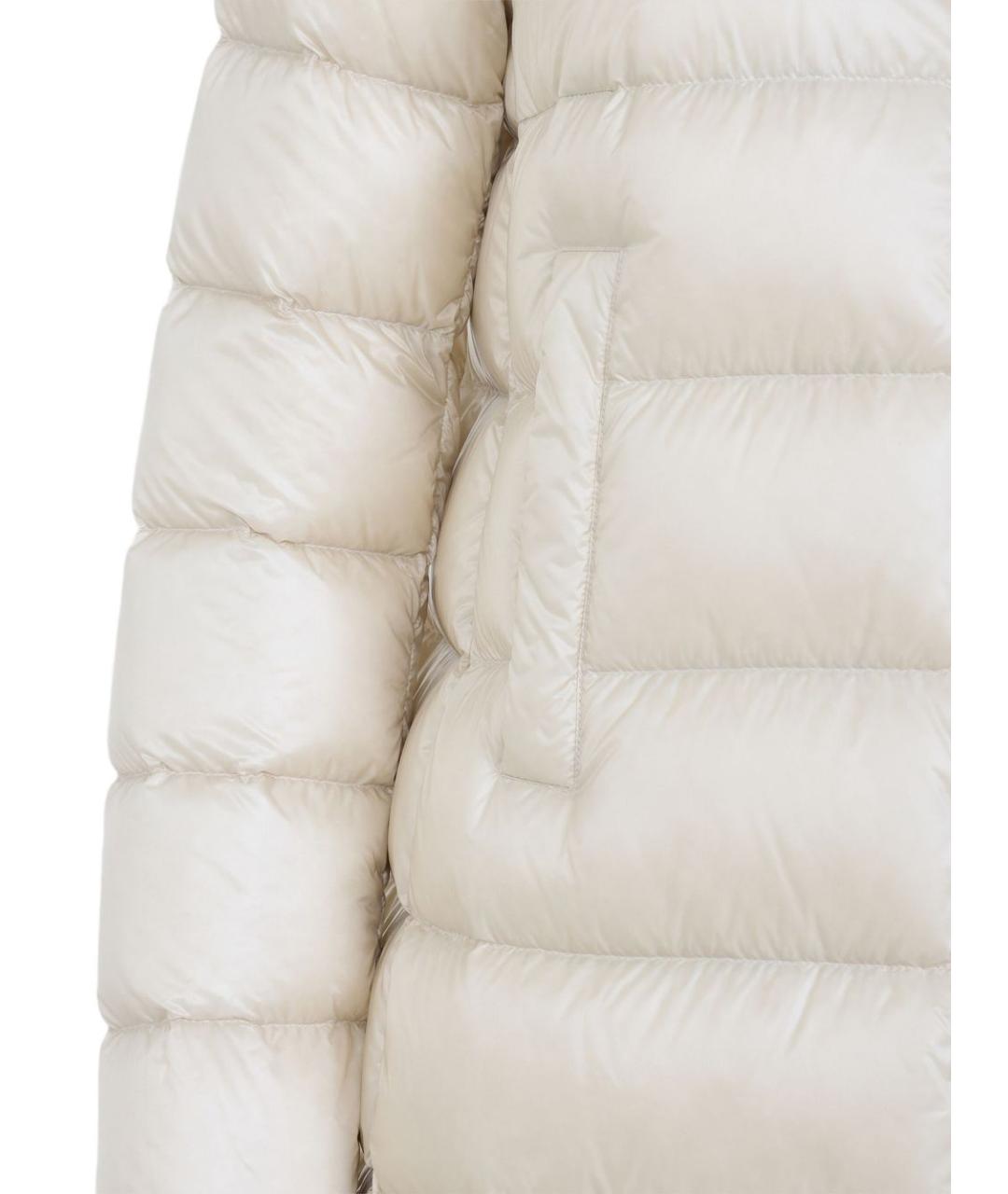 MONCLER Бежевый полиамидовый пуховик, фото 3