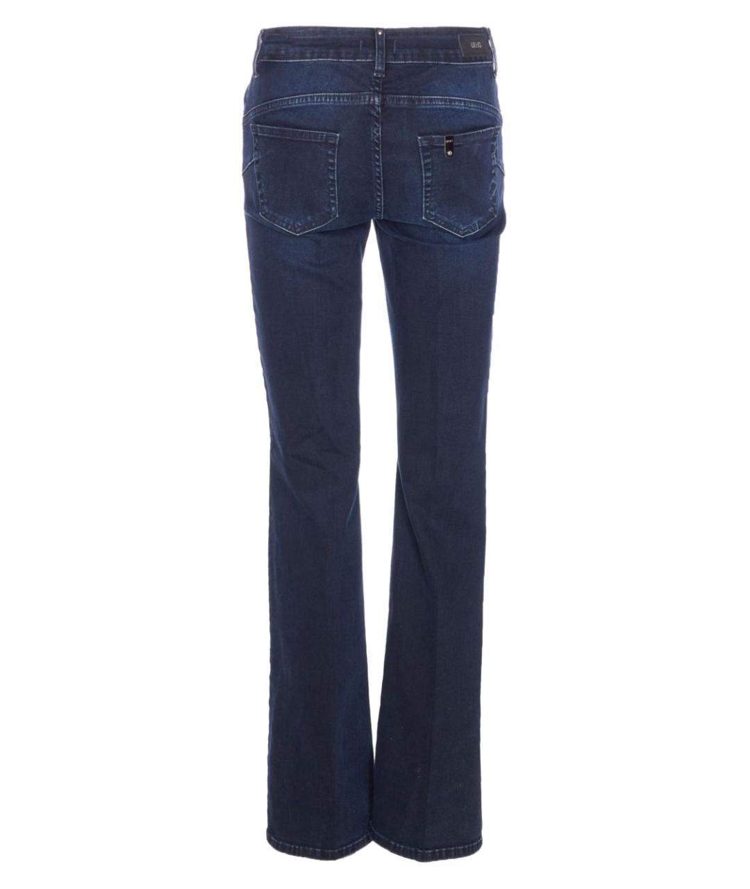 LIU JO Синие хлопковые прямые джинсы, фото 2