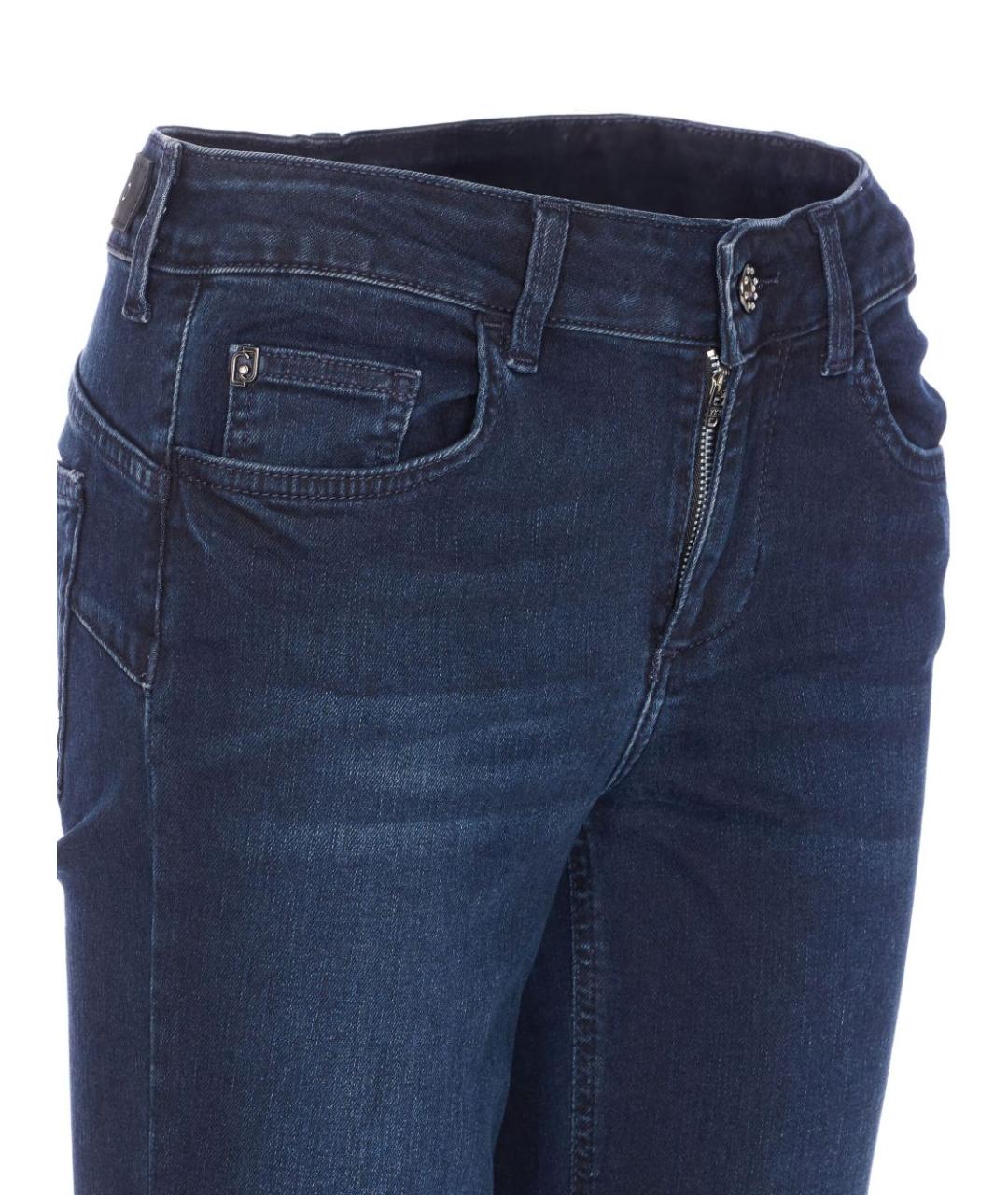 LIU JO Синие хлопковые прямые джинсы, фото 4