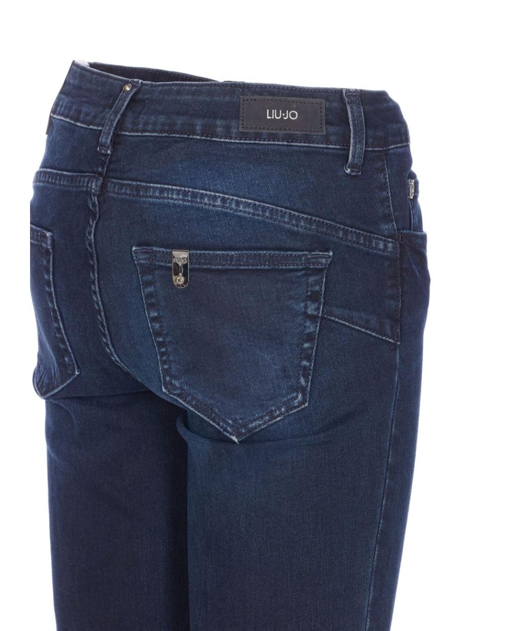 LIU JO Синие хлопковые прямые джинсы, фото 3