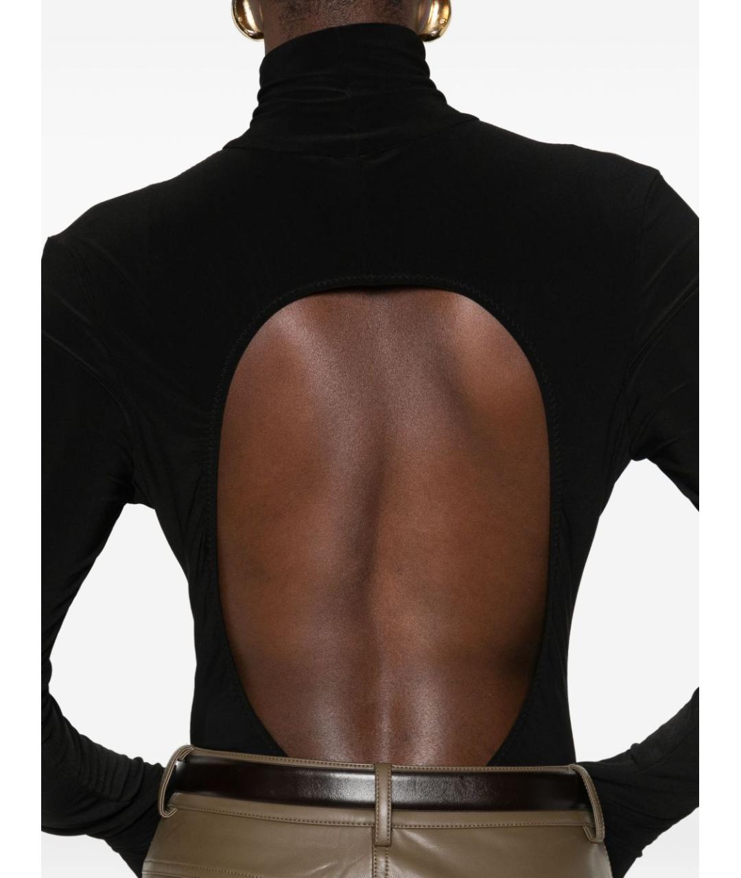 NORMA KAMALI Черное полиэстеровое боди, фото 2