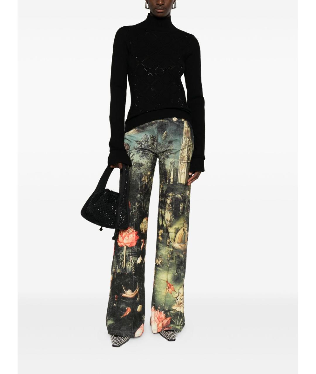 BLUGIRL Черная вискозная водолазка, фото 2