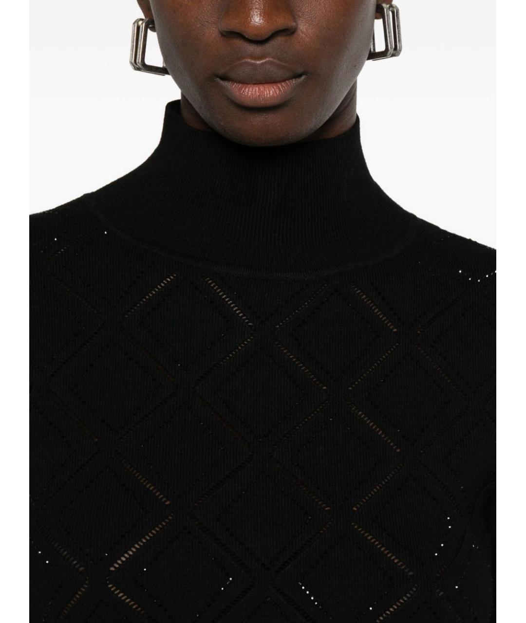 BLUGIRL Черная вискозная водолазка, фото 5