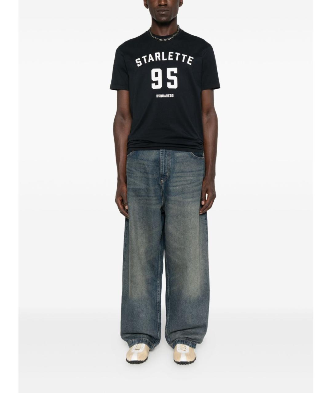 DSQUARED2 Темно-синяя хлопковая футболка, фото 3