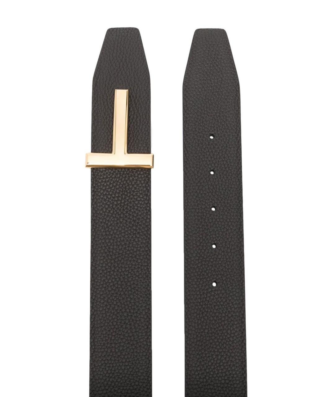 TOM FORD Черный кожаный ремень, фото 2