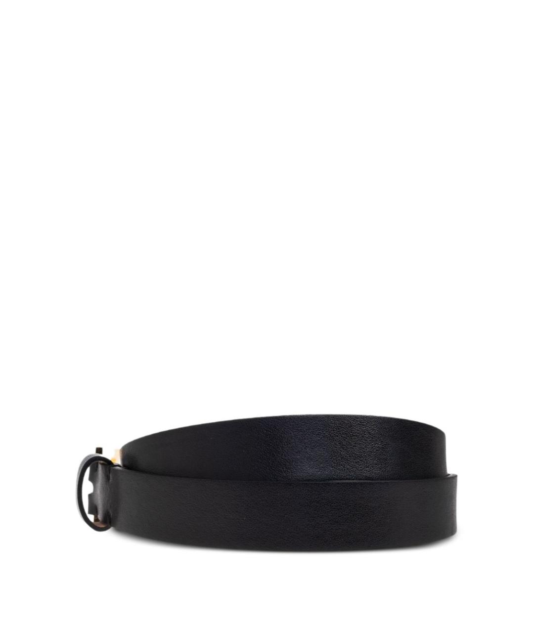 VICTORIA BECKHAM Черный кожаный ремень, фото 4