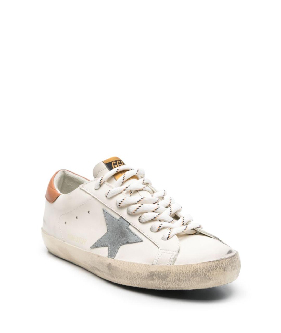 GOLDEN GOOSE DELUXE BRAND Белые кожаные низкие кроссовки / кеды, фото 4