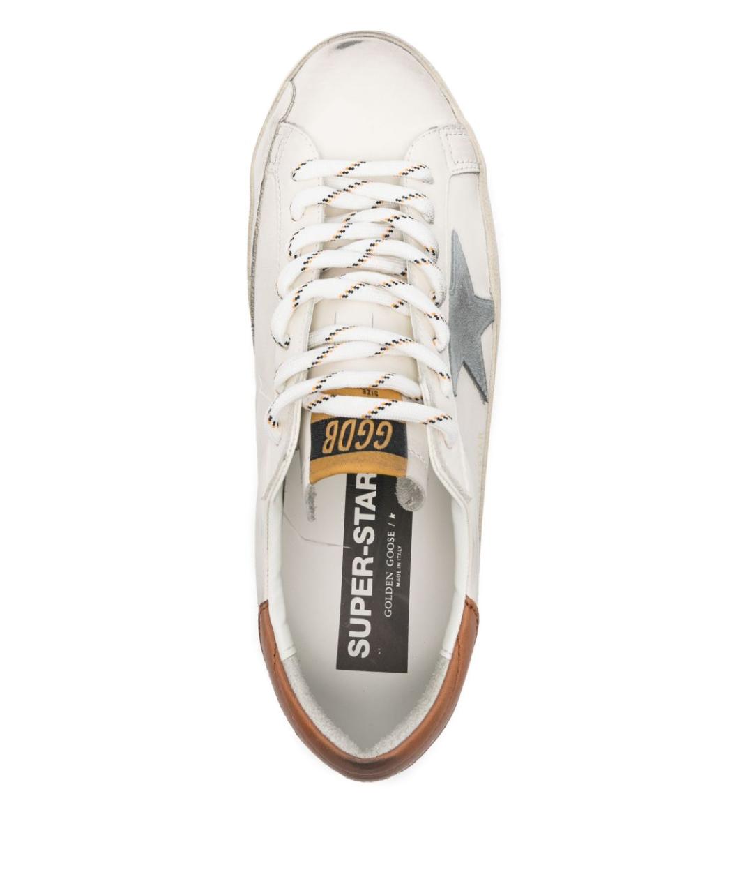 GOLDEN GOOSE DELUXE BRAND Белые кожаные низкие кроссовки / кеды, фото 3