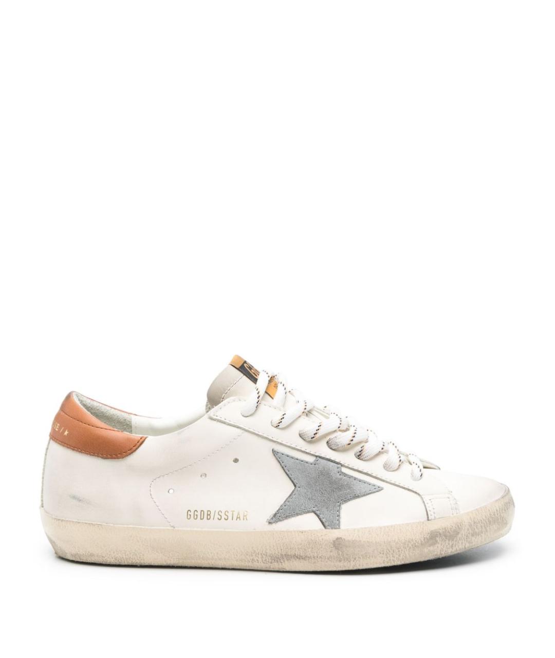 GOLDEN GOOSE DELUXE BRAND Белые кожаные низкие кроссовки / кеды, фото 1