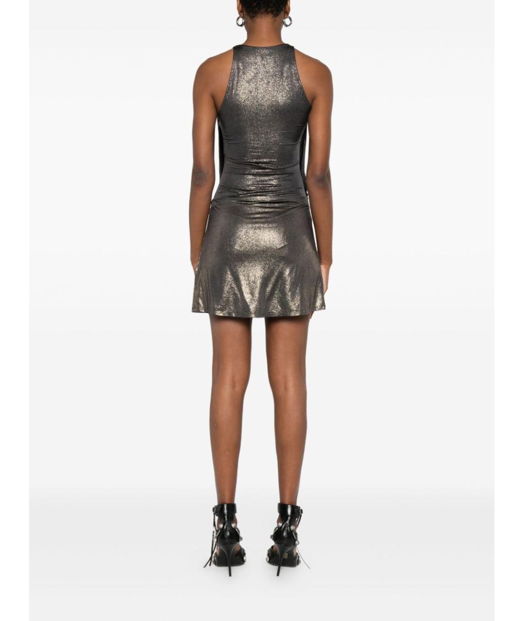 DIESEL Серое вискозное вечернее платье, фото 5