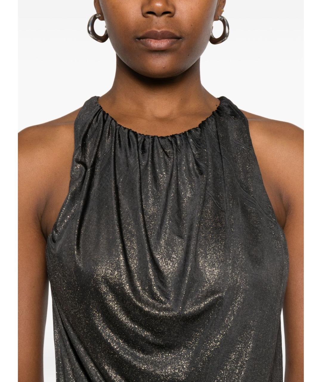 DIESEL Серое вискозное вечернее платье, фото 2