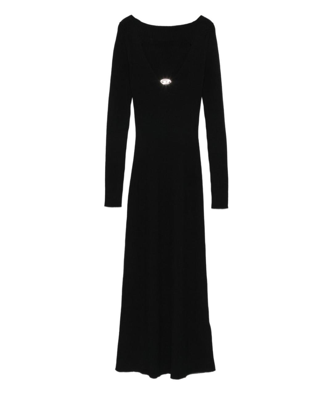 DIESEL Черное шерстяное повседневное платье, фото 1