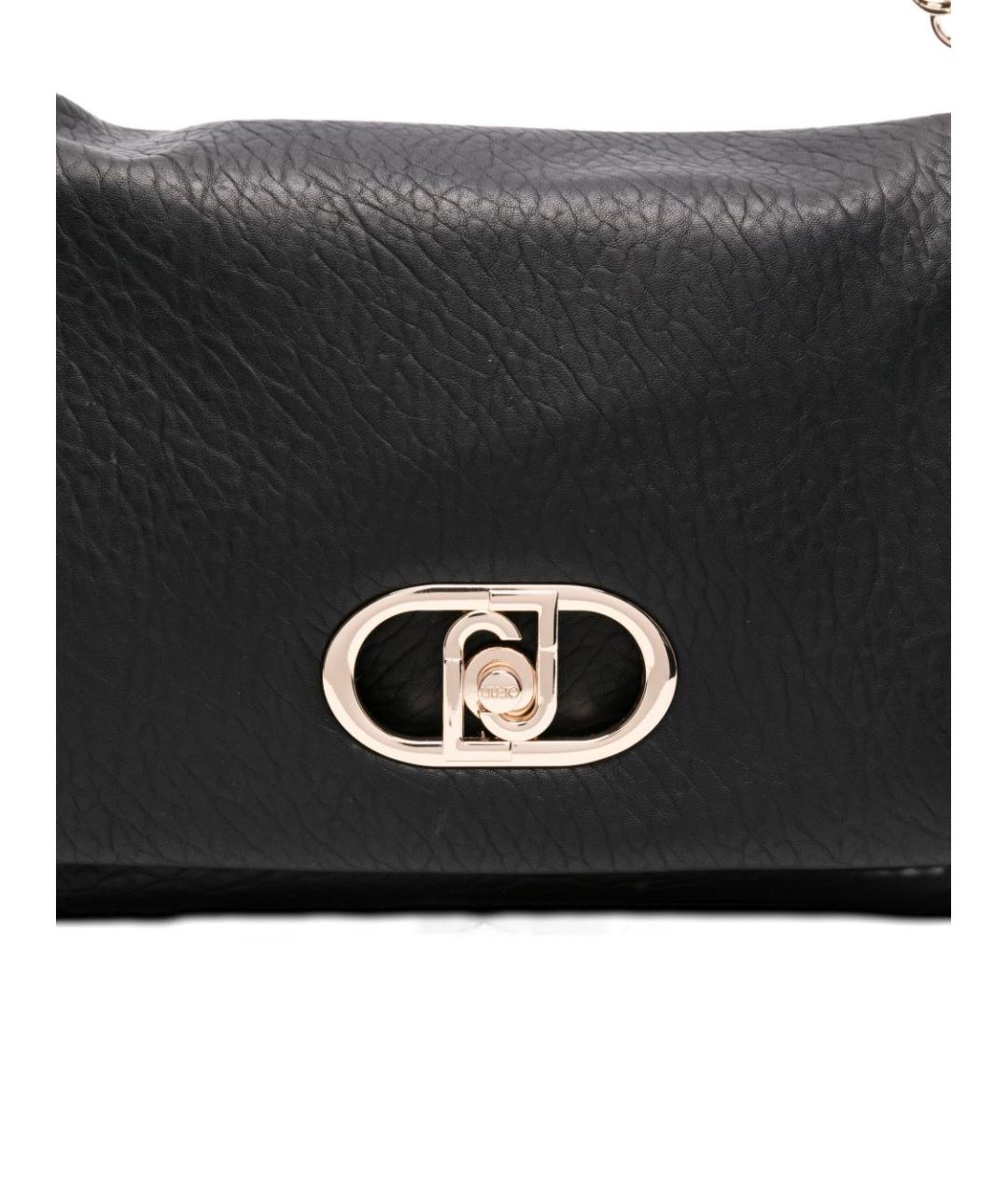 LIU JO Черная синтетическая сумка с короткими ручками, фото 3