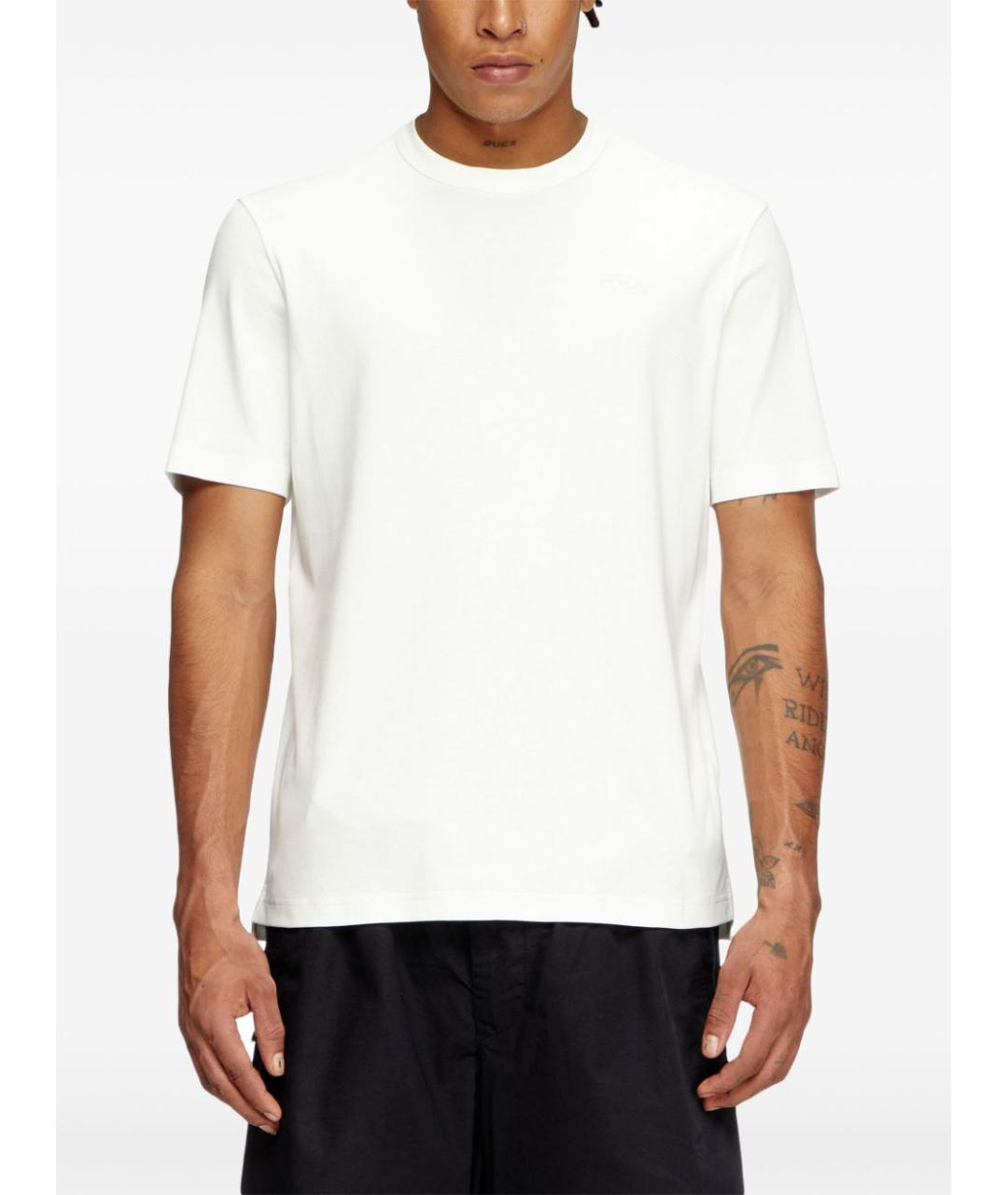 DIESEL Бежевая хлопковая футболка, фото 2