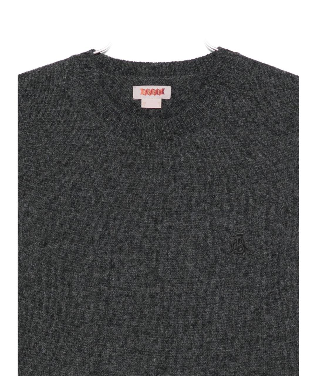 BARACUTA Серый шерстяной джемпер / свитер, фото 2