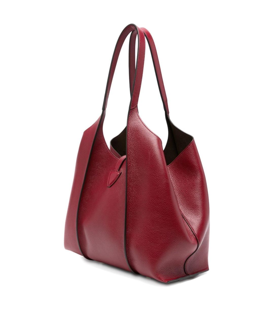 TOD'S Красная кожаная сумка тоут, фото 4