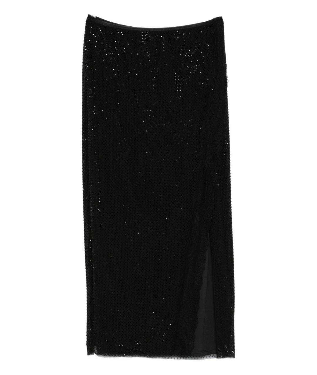 SELF-PORTRAIT Черная полиамидовая юбка миди, фото 1