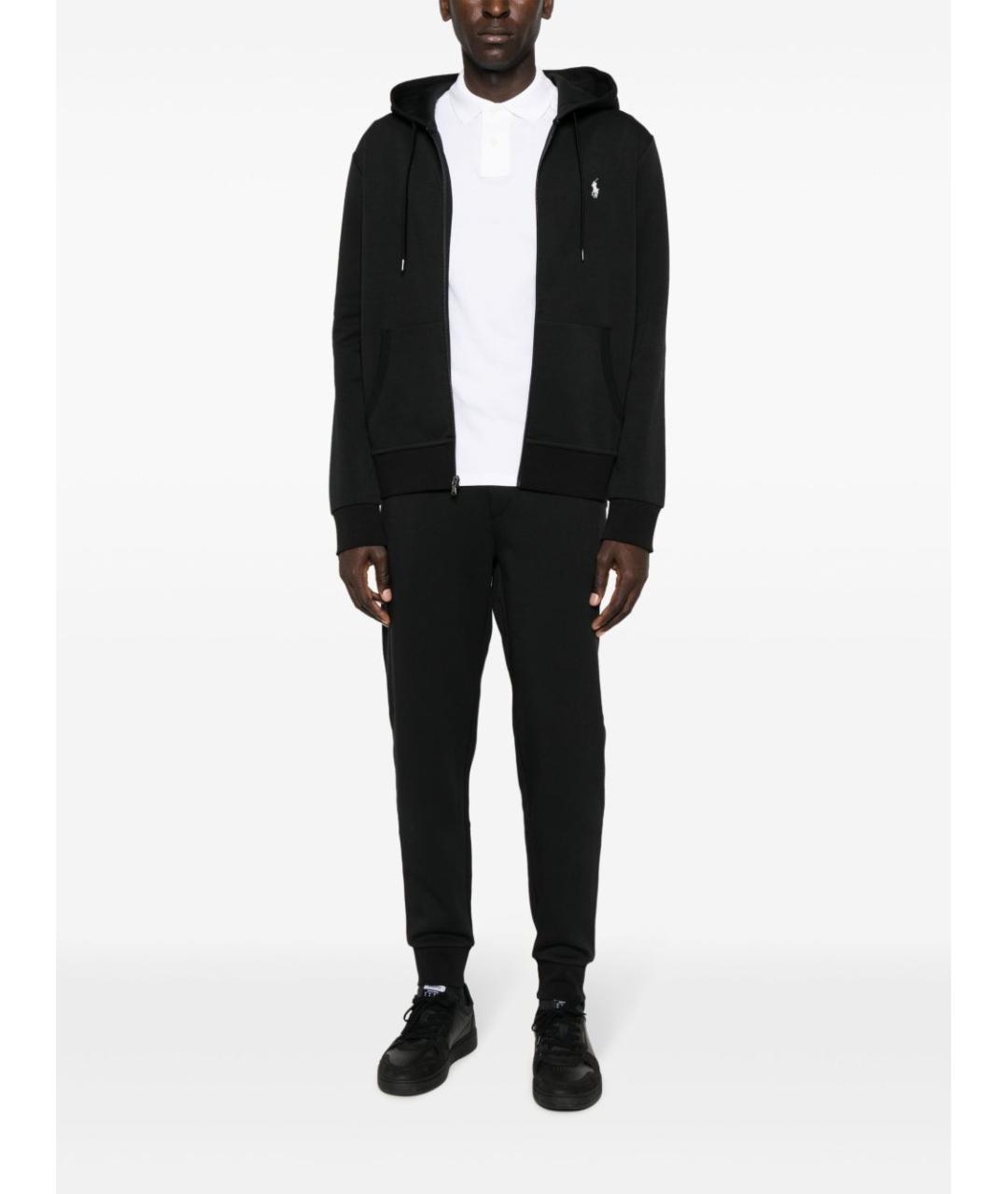 POLO RALPH LAUREN Белое хлопковое поло с длинным рукавом, фото 3