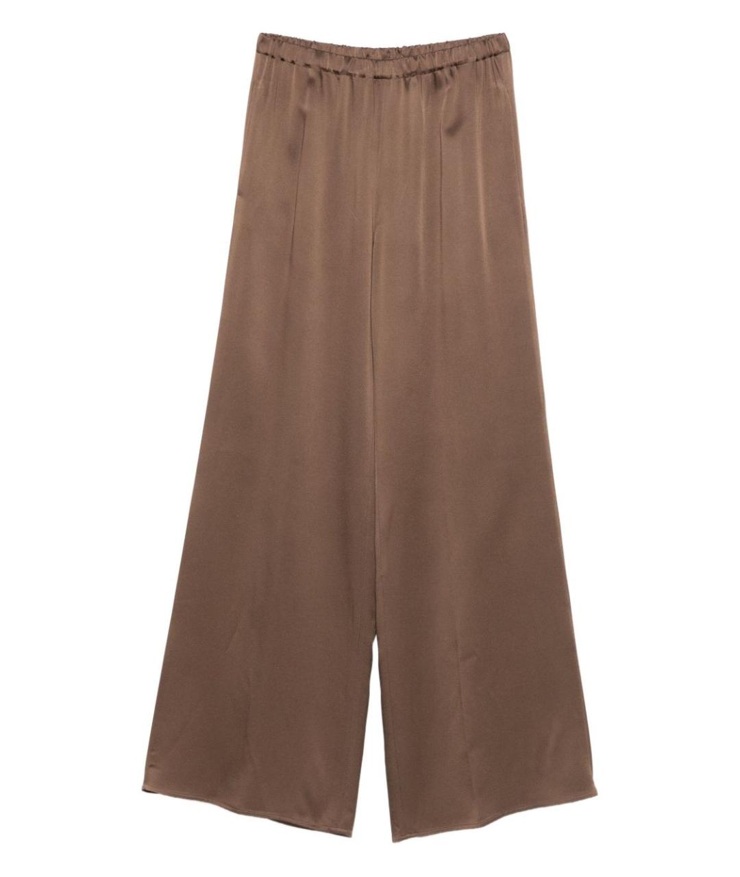 ANTONELLI FIRENZE Коричневые полиамидовые прямые брюки, фото 1