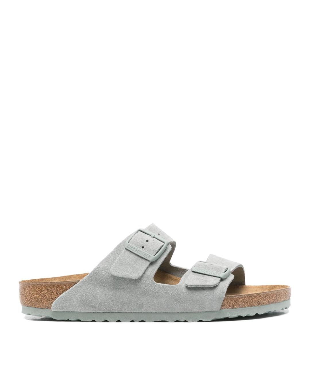 BIRKENSTOCK Зеленые замшевые сандалии, фото 1