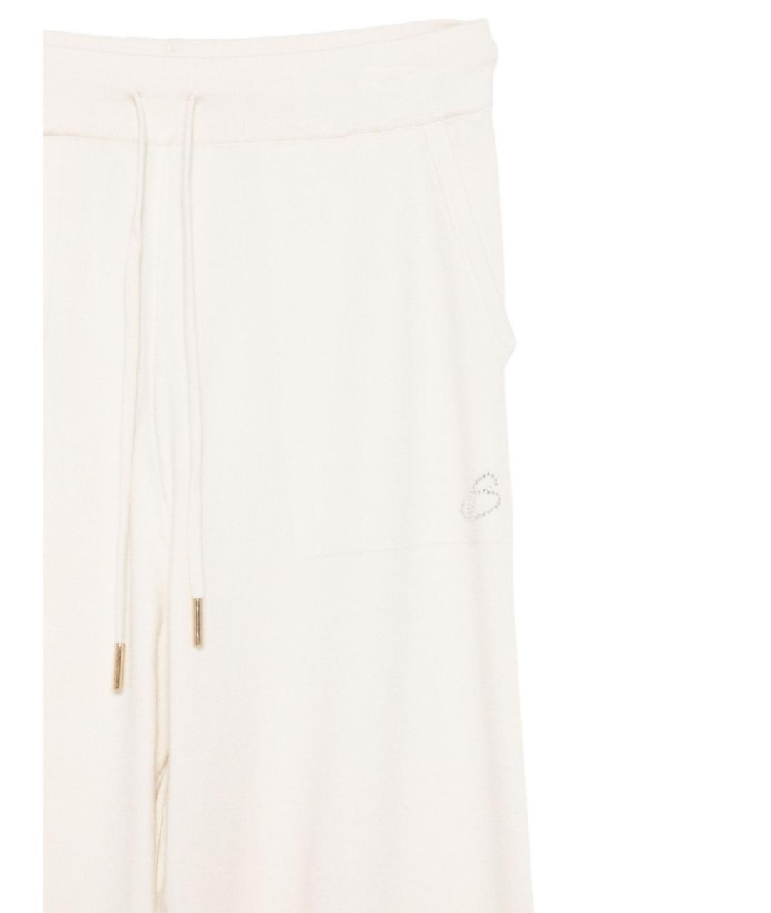 BLUGIRL Белые вискозные прямые брюки, фото 3