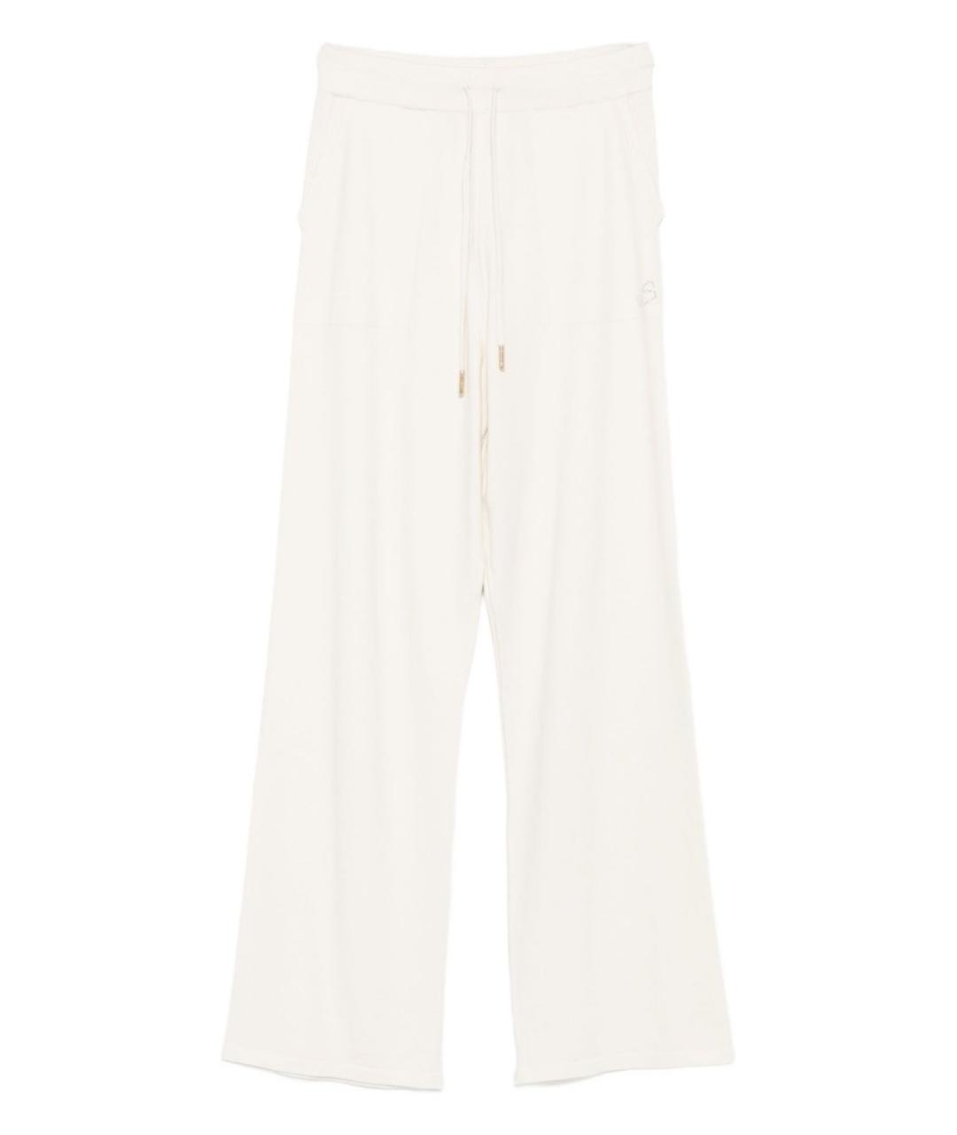 BLUGIRL Белые вискозные прямые брюки, фото 1