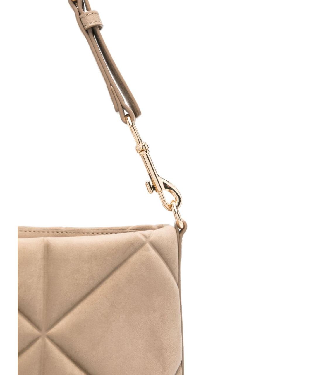 LOVE MOSCHINO Бежевая синтетическая сумка с короткими ручками, фото 3