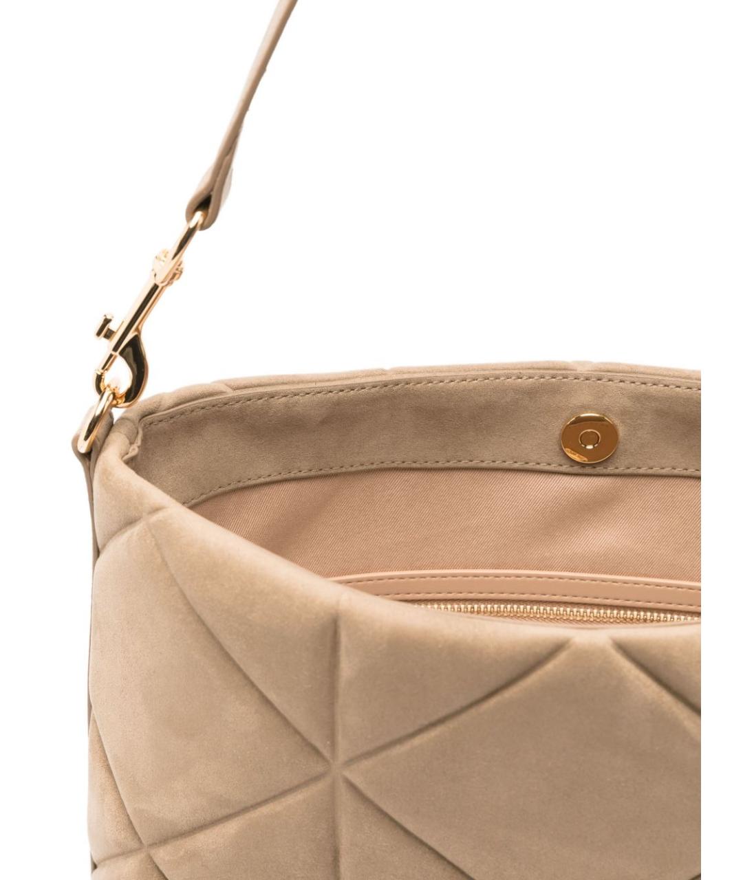 LOVE MOSCHINO Бежевая синтетическая сумка с короткими ручками, фото 4