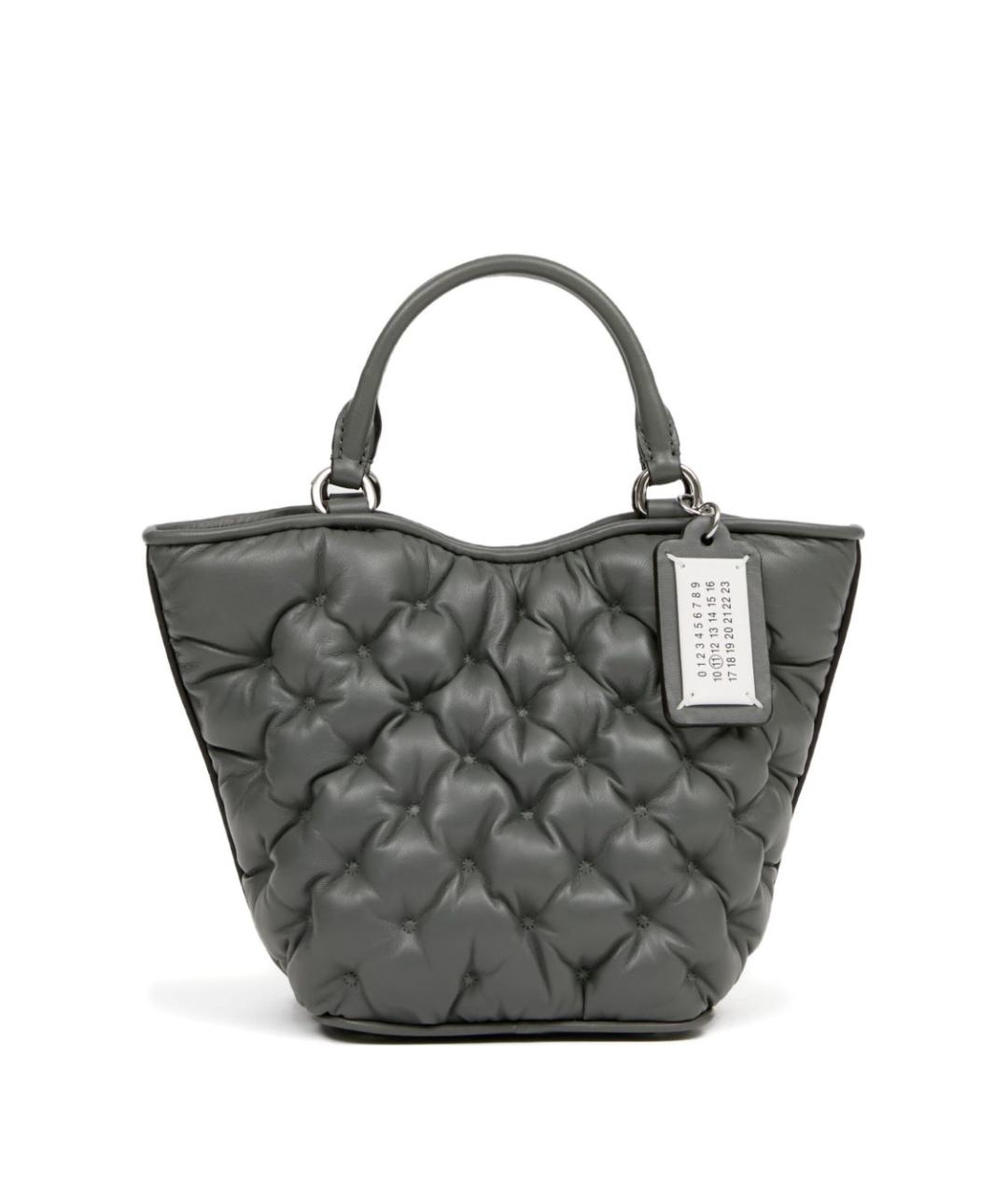 MAISON MARGIELA Серая кожаная сумка тоут, фото 1