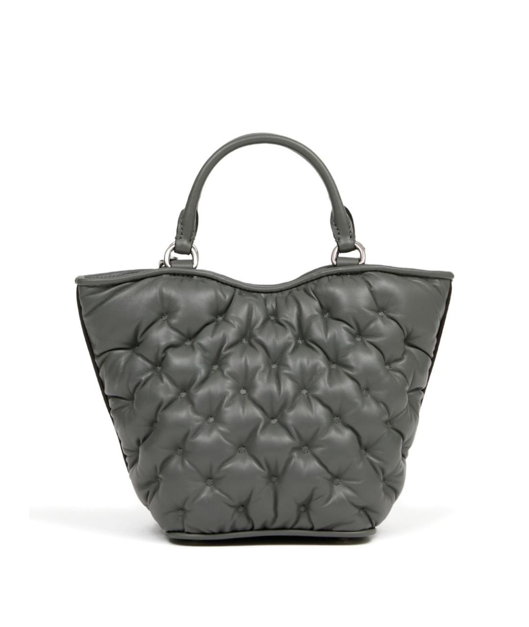 MAISON MARGIELA Серая кожаная сумка тоут, фото 2