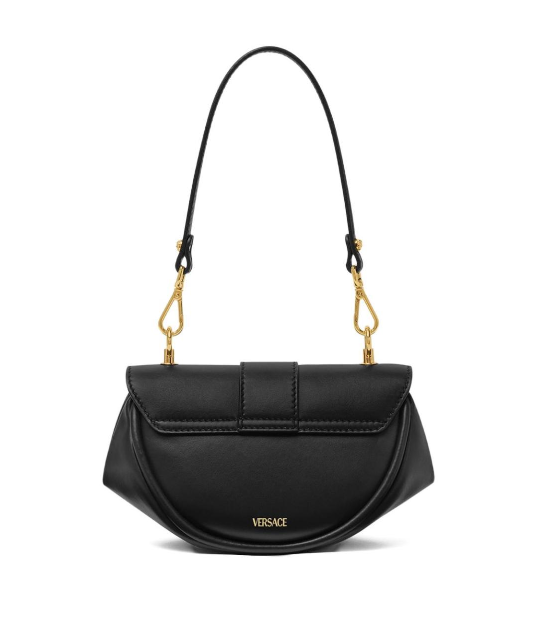 VERSACE Черная кожаная сумка через плечо, фото 2