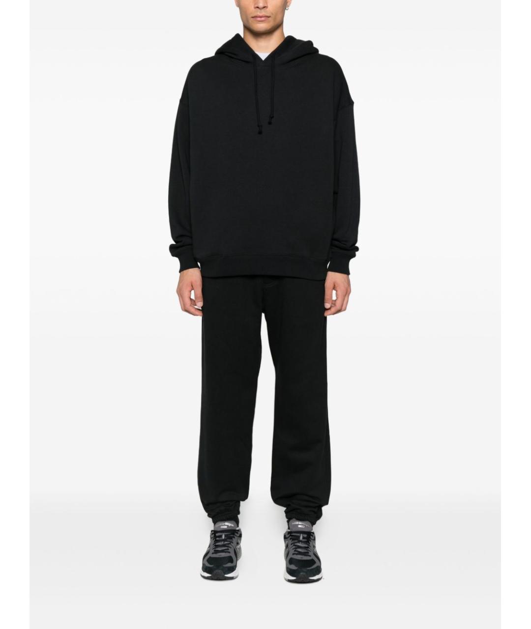 Y-3 Черные хлопковые повседневные брюки, фото 4